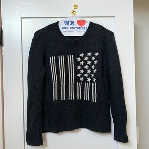 Cashmere 27 Miles Malibu Graphic Flag Sweater.